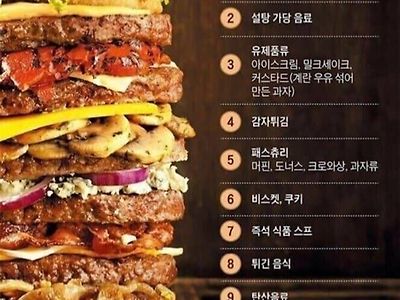 사망률 높인 가공 식품 기여 순위