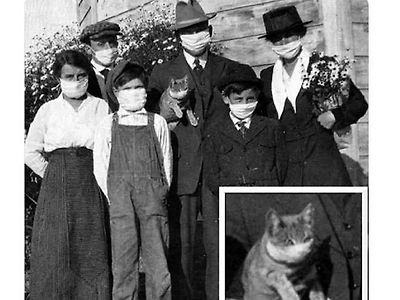 1919년 스페인 독감 시절의 가족사진