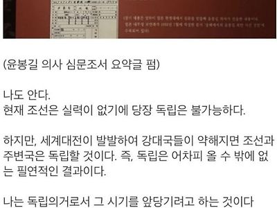 가망이 없는 독립운동일지라도