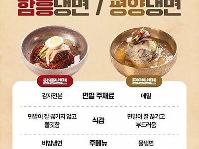 냉면 정보