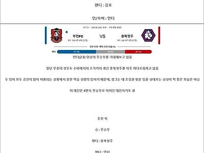 6월 23일 K리그2 3경기