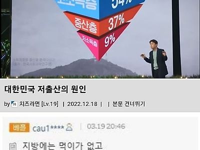 대한민국 저출산의 원인