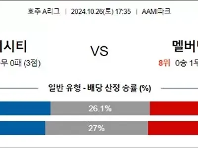 10월 26일 호주 A리그 2경기