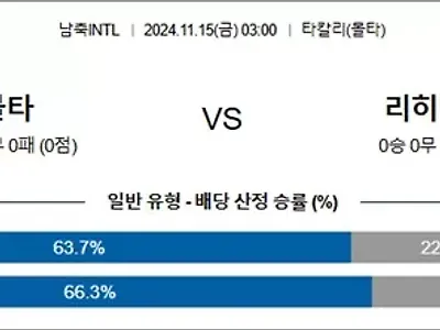 11월 15일 남축INTL 몰타 리히텐슈