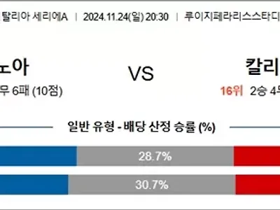 11월 24-25일 세리에A 5경기