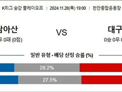 11월 28일 K승강PO 충남아산 대구FC