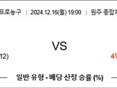 12월 16일 KBL 원주DB KT소닉붐