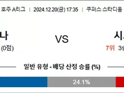 12월 20일 호주A리그 애들유나 시드니FC