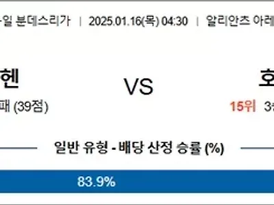 1월 16일 분데스리가 FC 바이에른 뮌헨 vs TSG 호펜하임