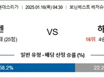 1월 16일 분데스리가 SV 베르더 브레멘 vs FC 하이덴하임