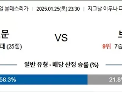 1월 25일 분데스리가 도르트문 vs 브레멘