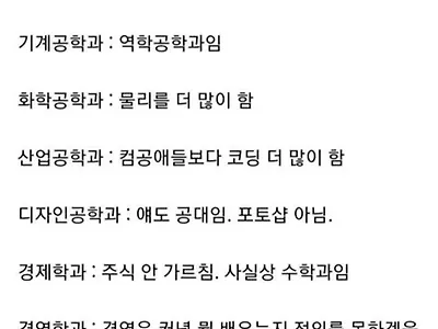 신입들이 많이 낚인다는 학과