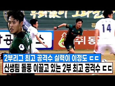 2부리그 최고 공격수 실력은 이정도 ㄷㄷ 신생팀 돌풍 이끌고 있는 2부리거 손석용