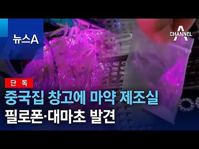 중국집 창고에 마약 제조실…필로폰·대마초 발견