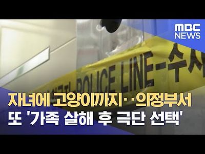 자녀에 고양이까지‥의정부서 또 '가족 살해 후 극단 선택'