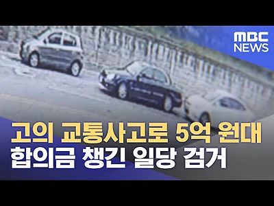 고의 교통사고로 5억 원대 합의금 챙긴 일당 검거