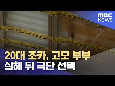 20대 조카, 고모 부부 살해 뒤 극단 선택