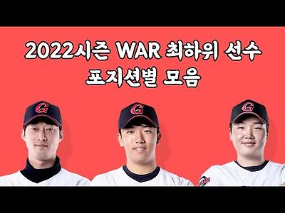 2022시즌 리그 최하위 선수 포지션별 모음