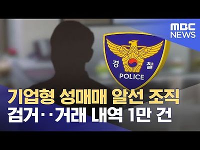 기업형 성매매 알선 조직 검거‥거래 내역 1만 건