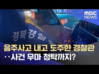 음주사고 내고 도주한 경찰관‥사건 무마 청탁까지