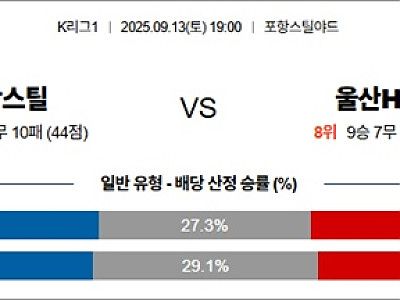 9월 13일 K리그1 강원FC vs FC서울