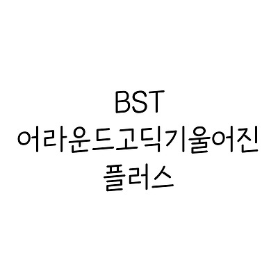 BST어라운드고딕기울어진플러스 :: 폰트추천리뷰