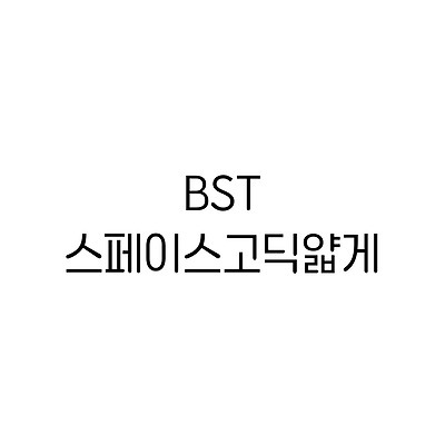 BST스페이스고딕얇게 :: 폰트추천리뷰