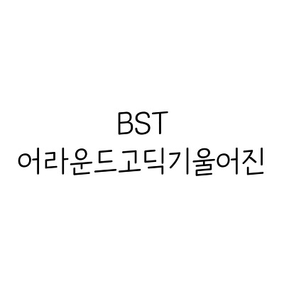 BST어라운드고딕기울어진 :: 폰트추천리뷰