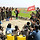 <b>북한</b> 문예선전대 밭머리에서 모내기 응원 - 논두렁 악대 공연