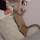고양이 쓰다듬다 깜짝 놀란 <b>집사</b>.gif