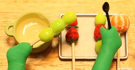 탕후루 ASMR/스톱모션 애니메이션/Stop Motion/clay animation/클레이/만들기/Tanghulu/요리/애니먹방/cooking/claymation/w motion