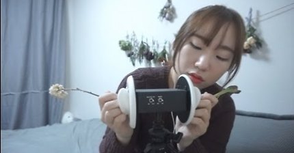 3Dio Korean 한국어 ASMR/꽃줄기로 귀파기/Ear Cleaning (with scape)/Binaural