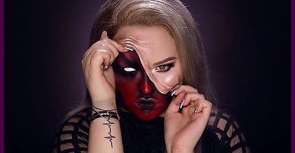 DEMON - Pulled Up Skin Halloween Makeup Tutorial