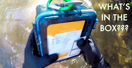 I Found a FULL Sealed Box Underwater in the River! (Contents Returned to Owners - Best Reaction!!)