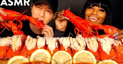 ASMR 12 LOBSTER TAILS with BLOVESLIFE (& BLOVES SAUCE RECIPE) COOKING & EATING SOUNDS