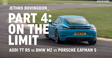 Audi TT RS vs BMW M2 vs Porsche 718 Cayman S: on the limit