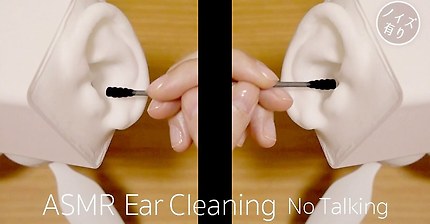 [ASMR] 綿棒と梵天の耳かき音(?耳同時) Both Ear Cleaning#5 [?なし-No Talking]