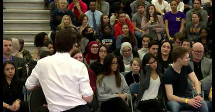 Fake Feminist Trudeau Takes Offence At Woman Saying