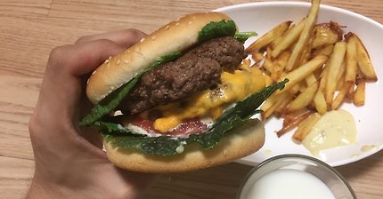 [살찌기 교실-37] 와사비 햄버거 만들기