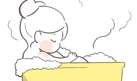 호화로운 거품목욕