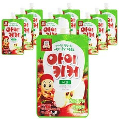 정관장 아이키커 어린이 홍삼 과즙음료 사과맛, 100ml, 10팩