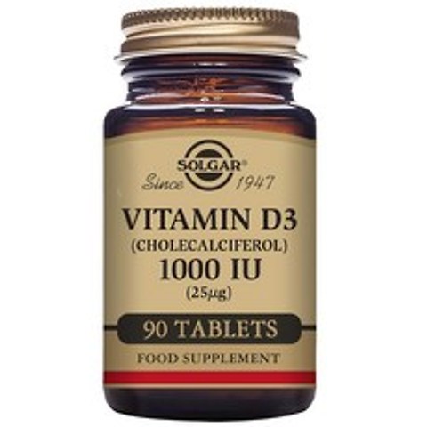 솔가 비타민 D3 (콜레칼시페롤) 1000IU 타블렛, 90개입, 1개
