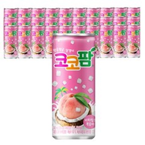 해태음료 코코팜 피치핑크 복숭아, 240ml, 30개