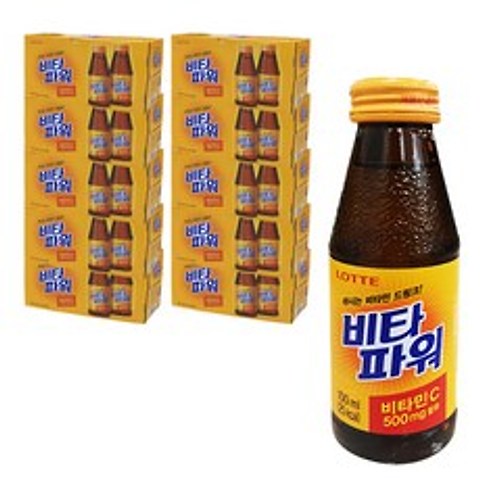 롯데 비타파워 비타민음료, 100ml, 100개입