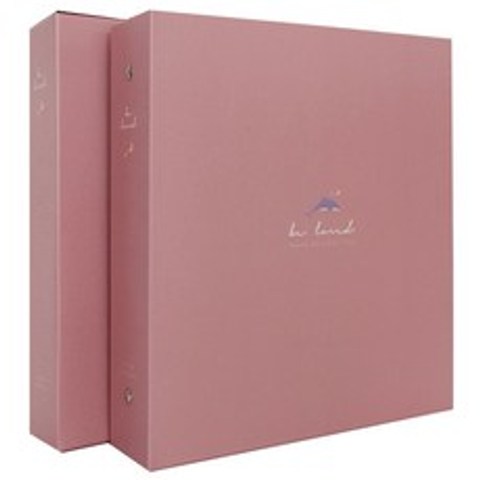 앨범샵 러브 바인더 접착식 포토앨범, 핑크 돌핀(백색내지), 50매