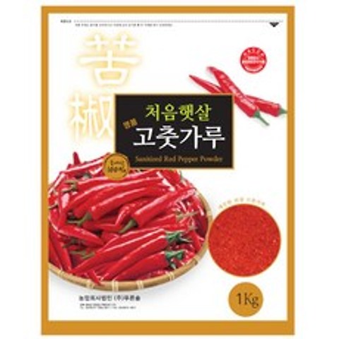 처음햇살 고춧가루 국내산 김치 깍두기용 보통매운맛, 1kg, 1개