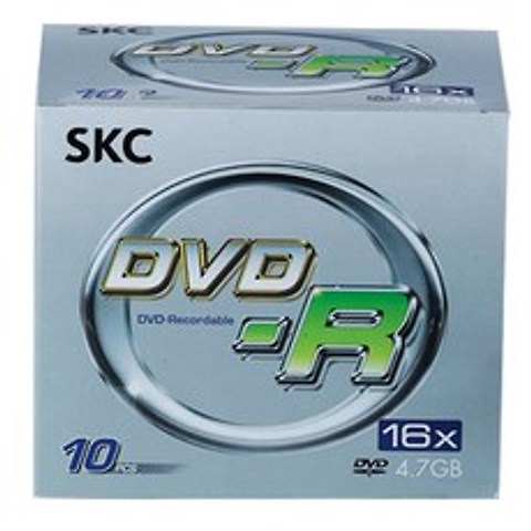 SKC DVD-R 16X 4.7GB 공디스크 10p + 주얼 케이스 10p