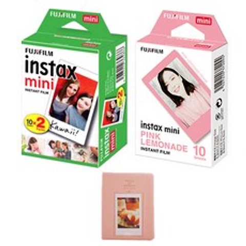 인스탁스 미니필름 20p + 핑크 레모네이드 10p + 하드앨범 랜덤 발송, 1세트