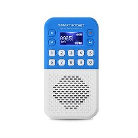 아이담테크 스마트포켓2 라디오 MP3 녹음기 32GB, SPR-01, 블루 + 화이트