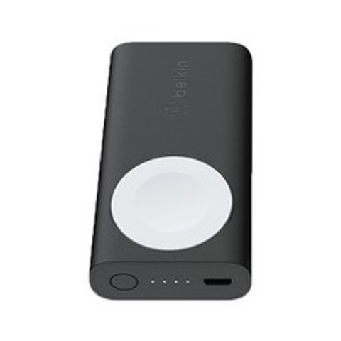 벨킨 애플워치 휴대용 무선 충전 미니 보조배터리 2200mAh F8J233, 블랙